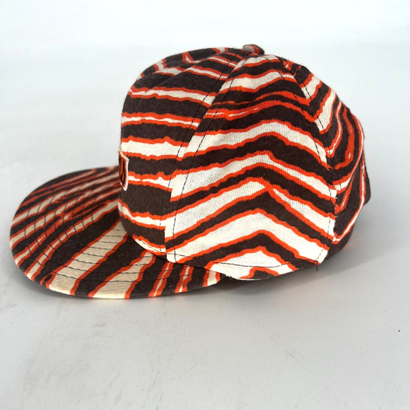 Vtg‎ Cleveland Browns Zubaz Zebra Print Snapback Hat NFL Football - Picture 4 of 10